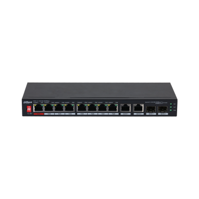 PFS3210-8GT2GF-96 10-Port Unmanaged Desktop Gigabit Switch with 8-Port PoE
